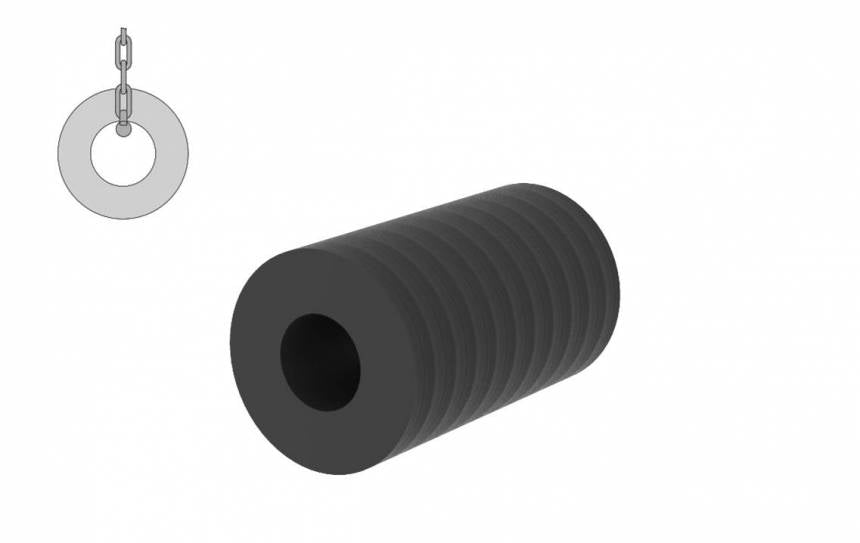 Cylindrical fenders for quays