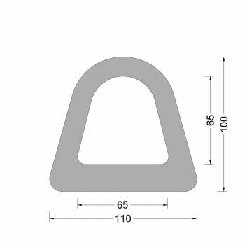 Rubber Delta fender profile 110x100mm