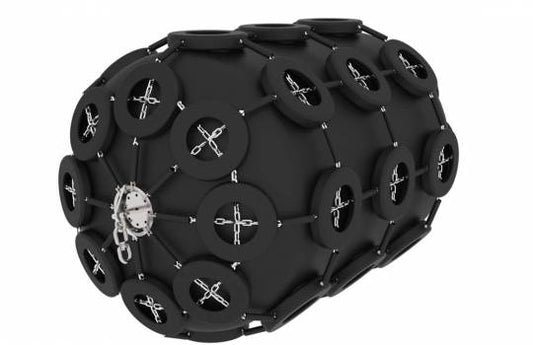 Defensas neumáticas con red de neumáticos