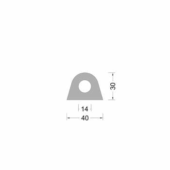 Rubber Delta fender profile 40x30mm