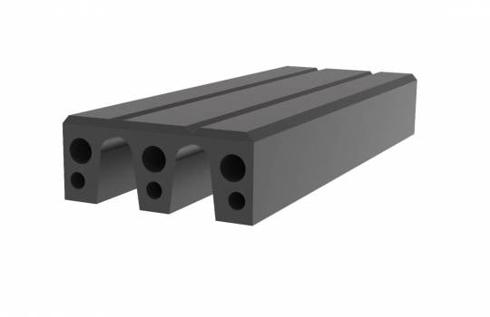 Bloques de defensa compuesta de goma tipo M con capa superior de UHMW-PE
